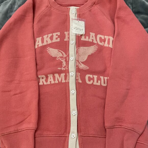 NWT Free People Junior Sweatshirt Cardi Lake Placid Dram Club Sold Out $98 - Picture 6 of 10
